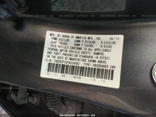 Photo 8 VIN: 00000000000204982 - HONDA ACCORD SEDAN 