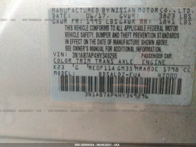 Photo 8 VIN: 00000000000349296 - NISSAN SENTRA 