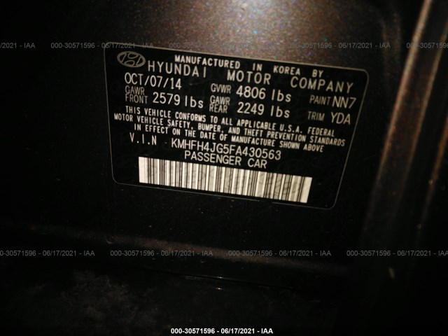 Photo 8 VIN: 00000000000430563 - HYUNDAI AZERA 