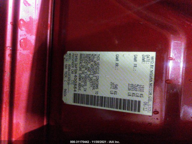 Photo 8 VIN: 000AL3AP3DN400884 - NISSAN ALTIMA 