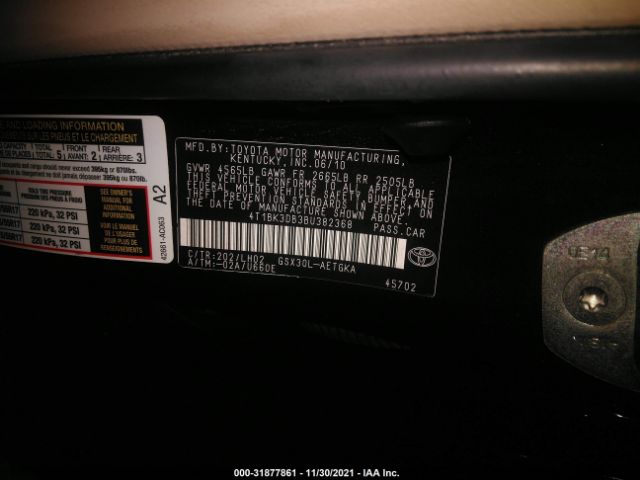 Photo 8 VIN: 000BK3DB3BU382368 - TOYOTA AVALON 