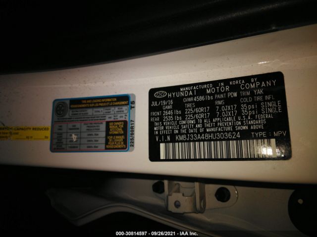 Photo 8 VIN: 000J33A48HU303624 - HYUNDAI TUCSON 