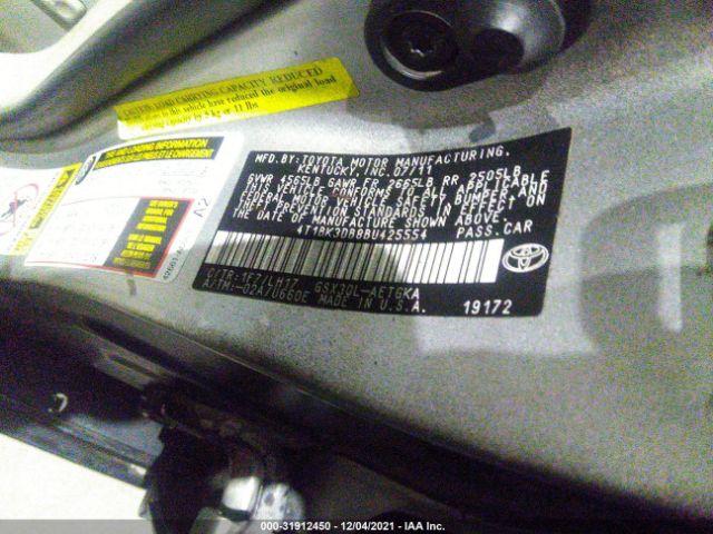 Photo 8 VIN: 001BK3DB8BU425554 - TOYOTA AVALON 