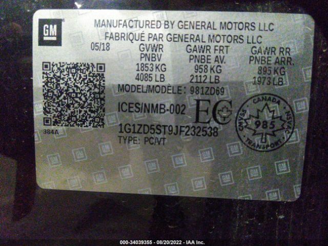 Photo 8 VIN: 001ZD5ST9JF232538 - CHEVROLET MALIBU 