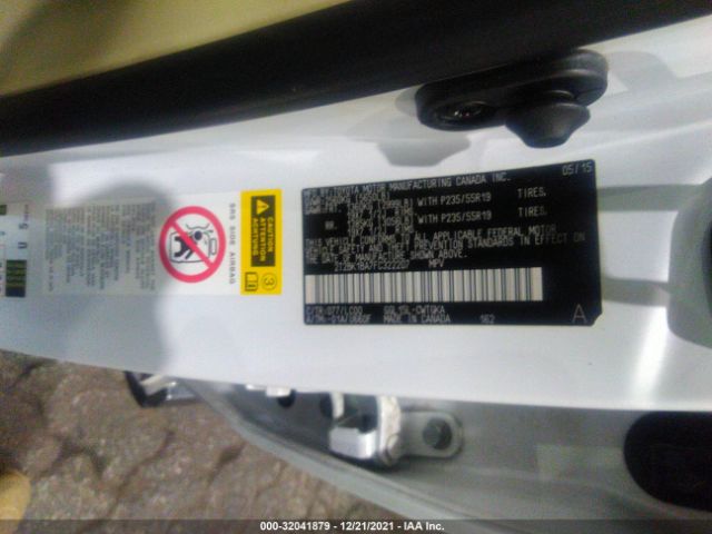 Photo 8 VIN: 002BK1BA7FC322207 - LEXUS RX 350 