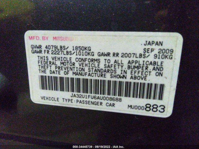 Photo 8 VIN: 0032U1FU6AU008688 - MITSUBISHI LANCER 