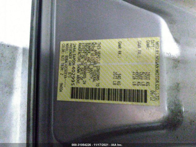 Photo 8 VIN: 004AL3AP0DN402995 - NISSAN ALTIMA 