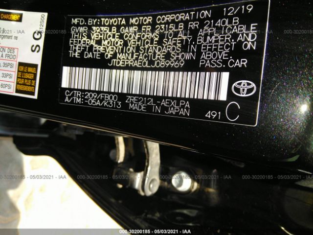 Photo 8 VIN: 00DEPRAE0LJ089969 - TOYOTA COROLLA 