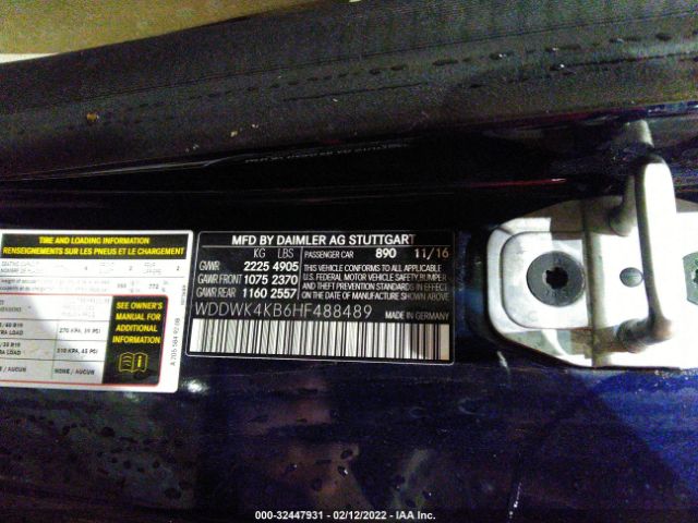 Photo 8 VIN: 00DWK4KB6HF488489 - MERCEDES-BENZ C 