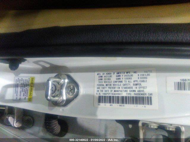 Photo 8 VIN: 00GCP2F73CA049637 - HONDA ACCORD SDN 