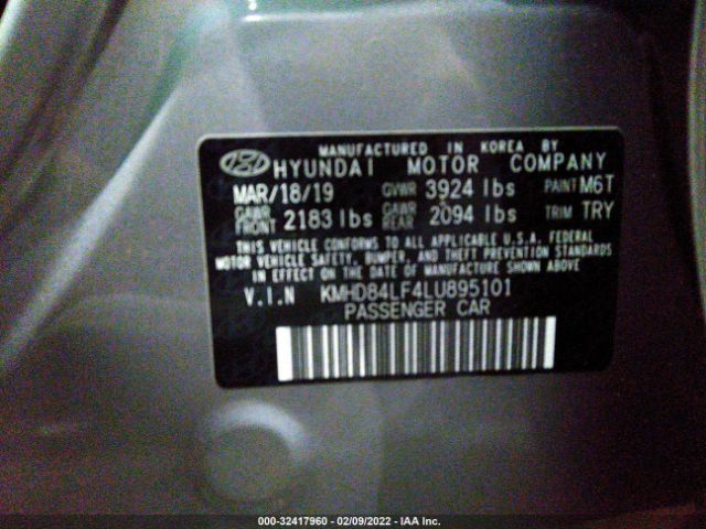 Photo 8 VIN: 00HD84LF4LU895101 - HYUNDAI ELANTRA 