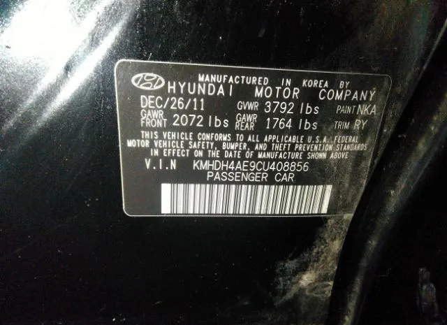 Photo 8 VIN: 00HDH4AE9CU408856 - HYUNDAI ELANTRA 