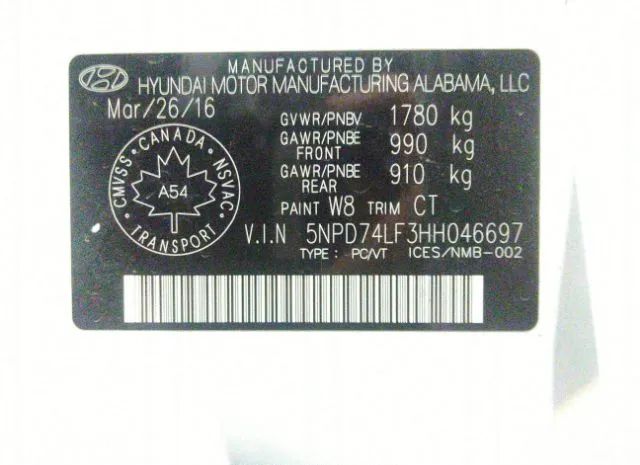 Photo 8 VIN: 00PD74LF3HH046697 - HYUNDAI ELANTRA 