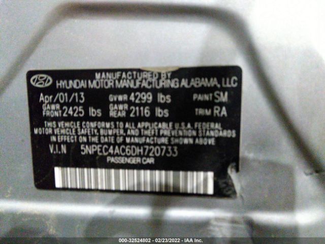 Photo 8 VIN: 00PEC4AC6DH720733 - HYUNDAI SONATA 