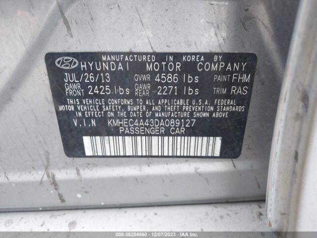 Photo 8 VIN: 0KMHEC4A43DA08912 - HYUNDAI SONATA 