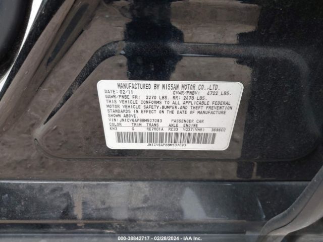 Photo 8 VIN: 0N1CV6AP8BM507093 - INFINITI G37 