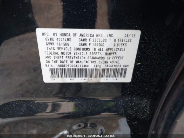 Photo 8 VIN: 19UDE2F30GA015460 - ACURA ILX 