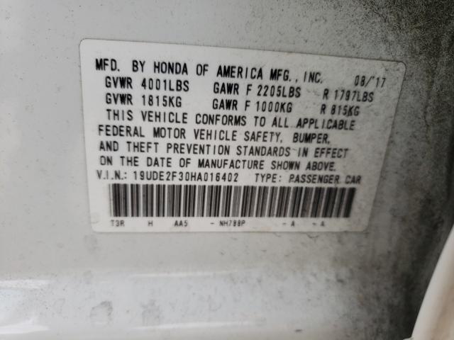 Photo 9 VIN: 19UDE2F30HA016402 - ACURA ILX BASE W 