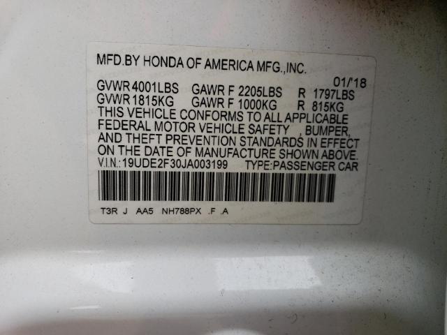 Photo 11 VIN: 19UDE2F30JA003199 - ACURA ILX BASE W 