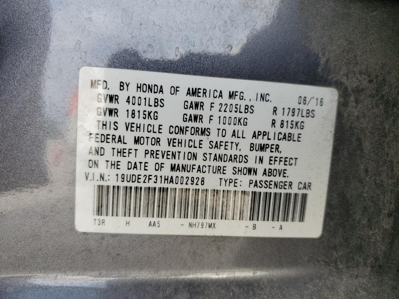 Photo 11 VIN: 19UDE2F31HA002928 - ACURA ILX 