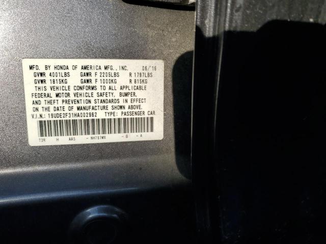 Photo 12 VIN: 19UDE2F31HA002962 - ACURA ILX BASE W 