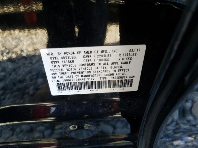 Photo 9 VIN: 19UDE2F31HA013122 - ACURA ILX BASE W 