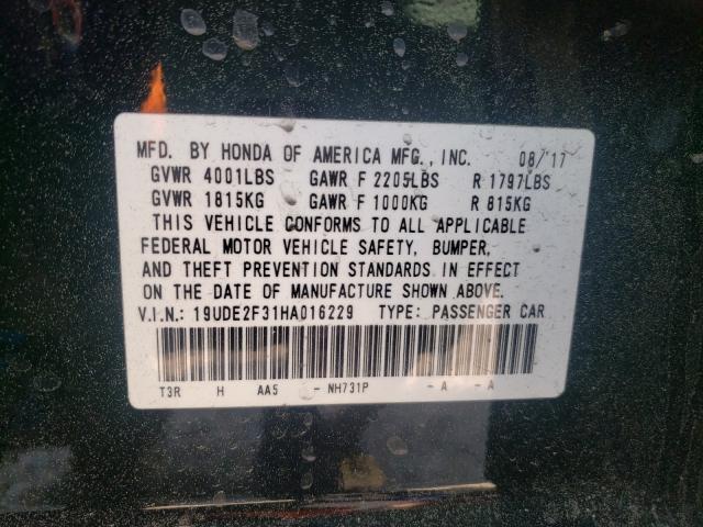 Photo 9 VIN: 19UDE2F31HA016229 - ACURA ILX BASE W 