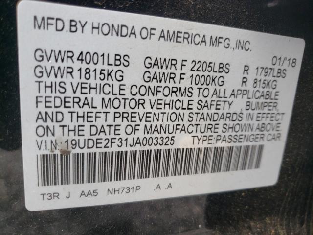 Photo 9 VIN: 19UDE2F31JA003325 - ACURA ILX 