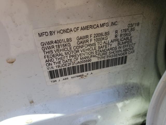 Photo 9 VIN: 19UDE2F31JA005690 - ACURA ILX BASE W 