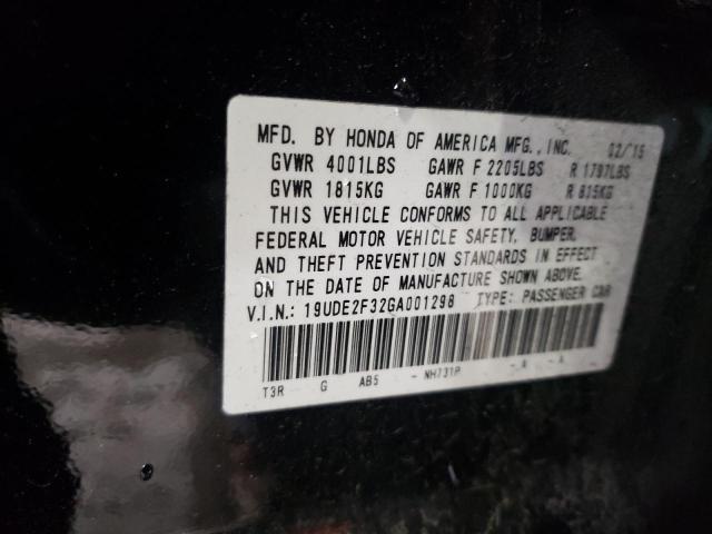 Photo 9 VIN: 19UDE2F32GA001298 - ACURA ILX BASE W 