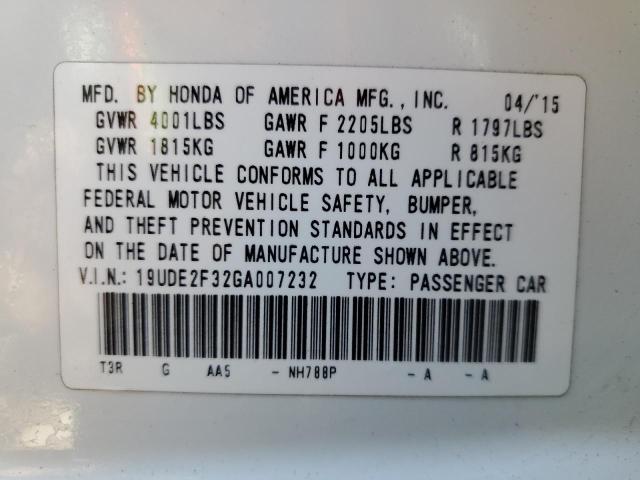 Photo 11 VIN: 19UDE2F32GA007232 - ACURA ILX 