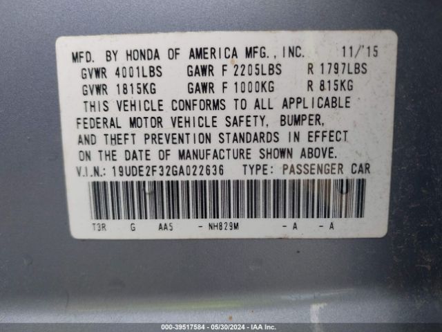 Photo 8 VIN: 19UDE2F32GA022636 - ACURA ILX 