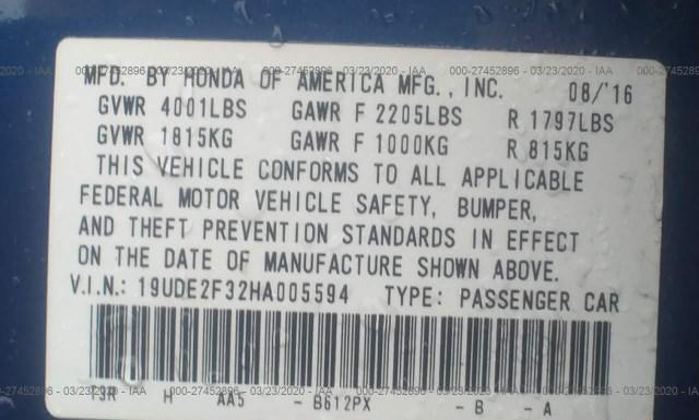 Photo 8 VIN: 19UDE2F32HA005594 - ACURA ILX 