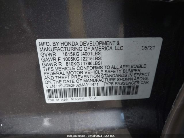 Photo 8 VIN: 19UDE2F32MA011471 - ACURA ILX 