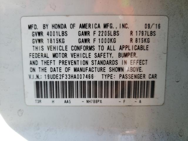 Photo 9 VIN: 19UDE2F33HA007466 - ACURA ILX BASE W 