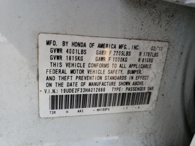 Photo 9 VIN: 19UDE2F33HA012666 - ACURA ILX BASE W 