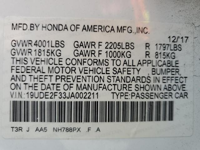 Photo 12 VIN: 19UDE2F33JA002211 - ACURA ILX 