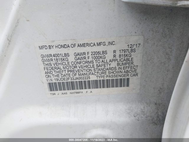 Photo 8 VIN: 19UDE2F33JA002225 - ACURA ILX 