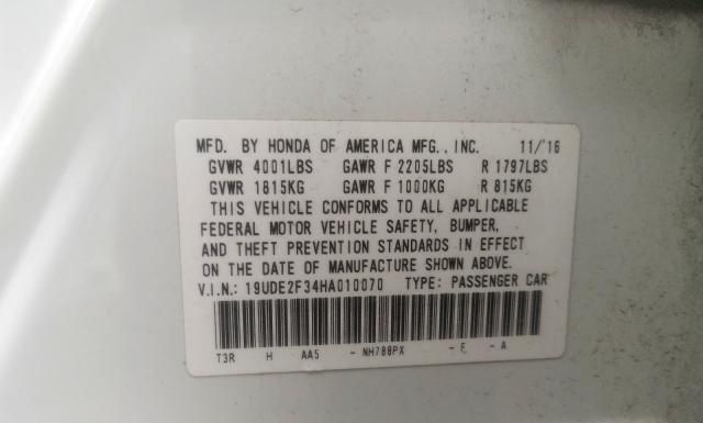 Photo 9 VIN: 19UDE2F34HA010070 - ACURA ILX 