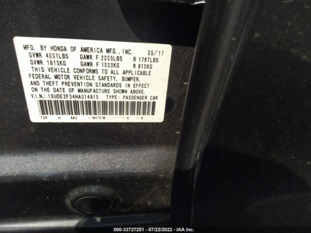 Photo 8 VIN: 19UDE2F34HA014815 - ACURA ILX 