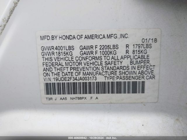 Photo 8 VIN: 19UDE2F34JA003173 - ACURA ILX 