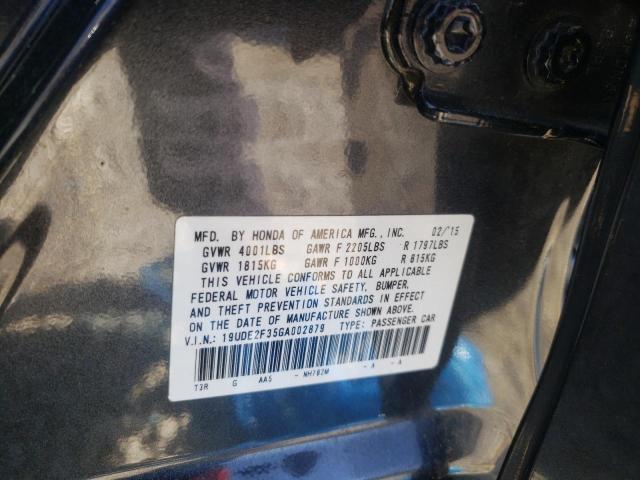 Photo 9 VIN: 19UDE2F35GA002879 - ACURA ILX BASE W 