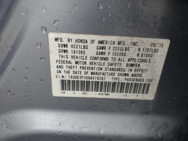 Photo 12 VIN: 19UDE2F35GA019097 - ACURA ILX BASE W 