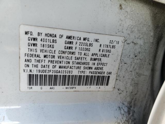 Photo 11 VIN: 19UDE2F35GA025093 - ACURA ILX BASE W 