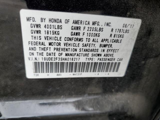 Photo 11 VIN: 19UDE2F35HA016217 - ACURA ILX BASE W 