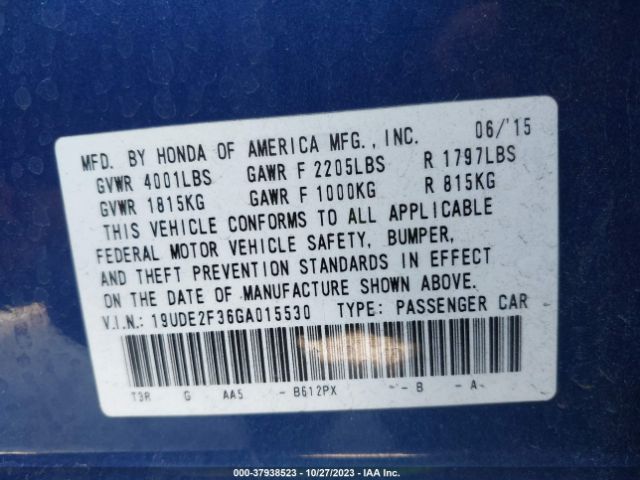 Photo 8 VIN: 19UDE2F36GA015530 - ACURA ILX 