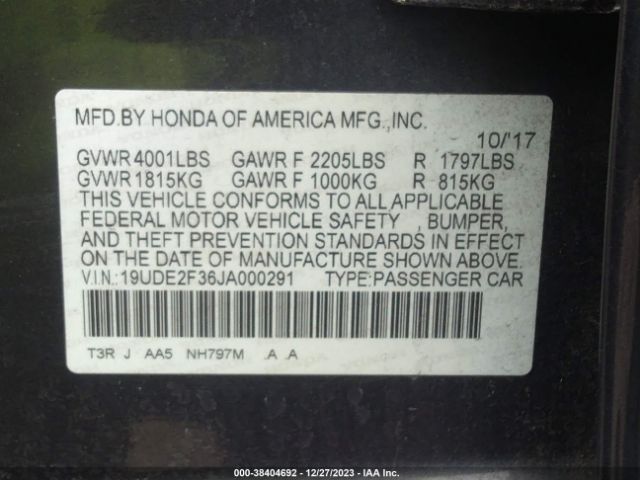 Photo 8 VIN: 19UDE2F36JA000291 - ACURA ILX 