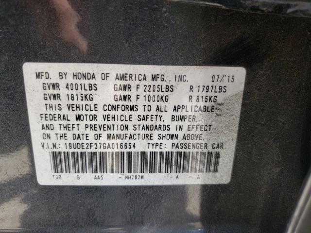 Photo 9 VIN: 19UDE2F37GA016654 - ACURA ILX BASE W 