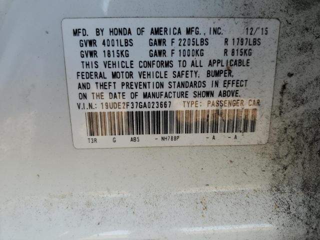Photo 11 VIN: 19UDE2F37GA023667 - ACURA ILX BASE W 