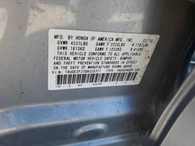 Photo 11 VIN: 19UDE2F37GA025371 - ACURA ILX BASE W 